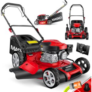 MASKO® Benzin Rasenmäher 5in1